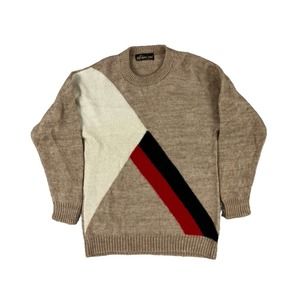 Alpaca Wool Tan Long Sleeve Crew Neck Pullover Women‎ Sz L